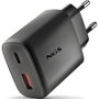 NGS ERA 45W Black Cargador de Pared GaN USB-C + USB-A